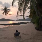 Coucher de soleil sur la cote ghaneenne